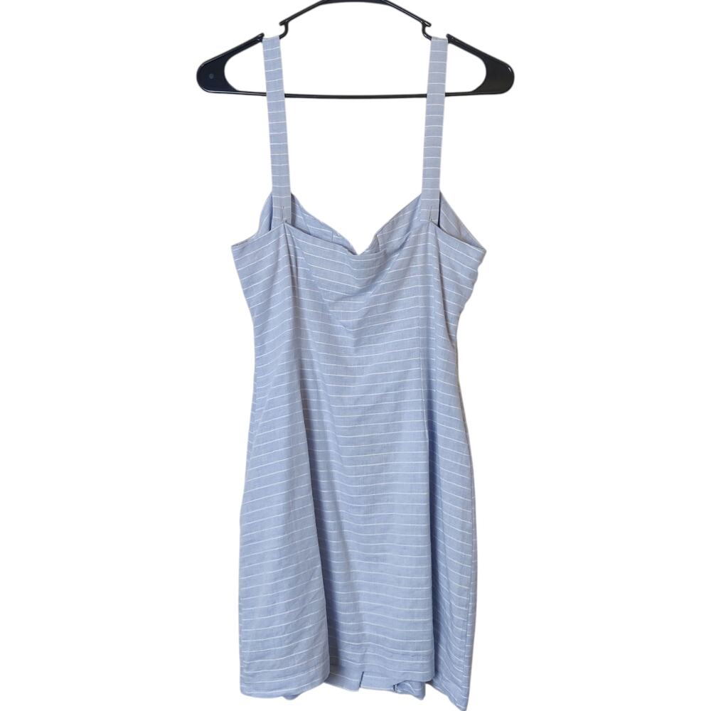 L'Academie Revolve Hawes Blue Cotton Chambray Button Front Mini Dress Medium - Picture 5 of 16